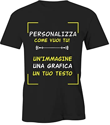 Puzzletee - Maglietta Personalizzata Fronte e Retro - Scegli tra Uomo, Donna o Bambino - in Cotone, Stampa con Inchiostri Certificati OEKO-TEX - Idea Regalo Unica e Divertente
