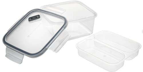 MasterClass Recycled Eco Snap Food Storage Container with Removable Divider, 8 ml, Card Insert