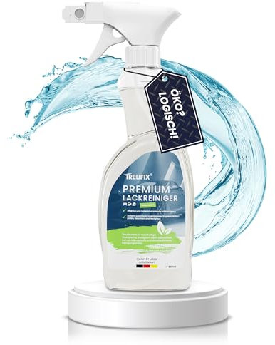 Treufix - Premium Auto Lackreiniger Detailer [ÖKOLOGISCH] 500ml I maximale Reinigungskraft gegen hartnäckigen Schmutz, Staub, Insektenreste, Vogelkot für Tiefenglanz -Made in DE