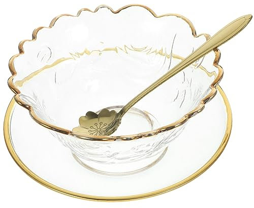 HOMSFOU 1 Juego De Ensaladera Cuencos para Palomitas De Maíz Cuencos De Cristal para Servir Ensalada De Cristal para Fiestas Cuenco De para El Hogar Cuenco De