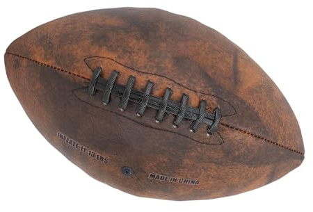 VBESTLIFE Ballon de Rugby, Taille 9 en PU, Design Vintage, Prise Confortable, Entraînement, Football, Poids approprié pour Les Matchs de Jeu, VBESTLIFEtr2fib0kon