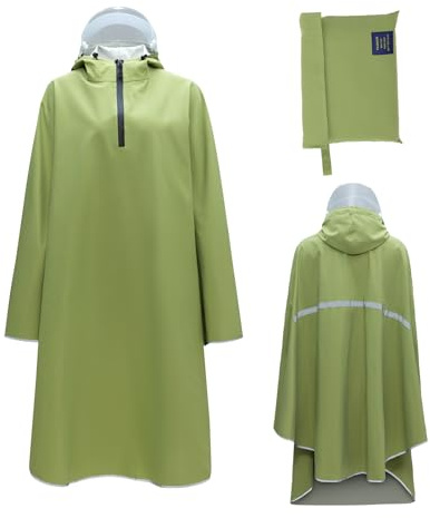 Jywmsc Donna Uomo Poncho Antipioggia Impermeabile Giacca Antipioggia per Bicicletta Mantelli Antipioggia con Cappuccio Riutilizzabili per Ciclismo All'aperto Escursionismo Campeggio Taglia Unica