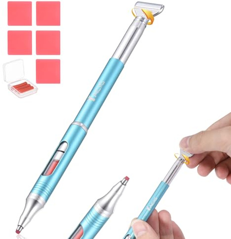Yacig Diamond Art – Stylo de cire rechargeable pour peinture au diamant, accessoires artistiques en métal 5D avec plusieurs placeurs, bleu