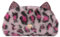 Depesche 13018 TOPModel Rebel Kitty - Schlampertasche aus Plüschfell in Lila, mit Leo-Optik und Glitzer, Federmappe mit Katzen Ohren und Herz-Nase