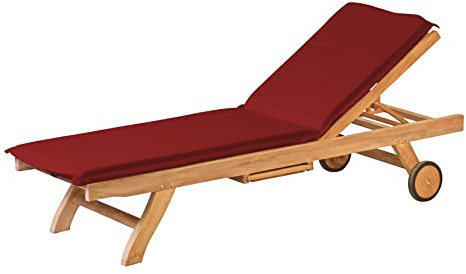 Kai Wiechmann Liegenauflage Auflage für Sonnenliege Bordeaux rot Premium Made in Germany