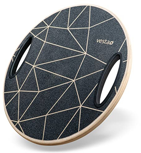 Vesta+ Balance Board aus Nachhaltigem Eichenholz + Fitness App - Testsieger Stability Board, Wackelbrett, Gleichgewichtstrainer