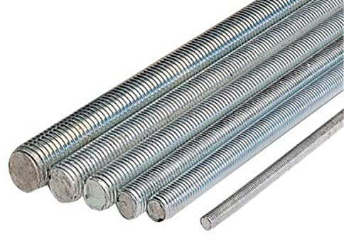 LENNIE, Tige filetée zingué blanc, L.2 m, Ø 6 mm, TF2M0602B, Zingué blanc, Tiges filetées en acier Force 6,8, En acier, Vendu à l'unité, pour la construction, l'assemblage de meubles