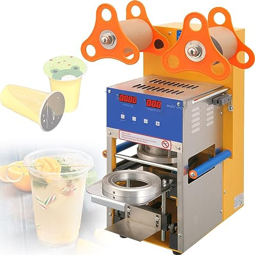 Máquina de Sellado de té Máquina de té de Burbujas 400 vatios Sellado automático Taza de té Máquina de Sellado automático de Tazas 400-600 Tazas/H