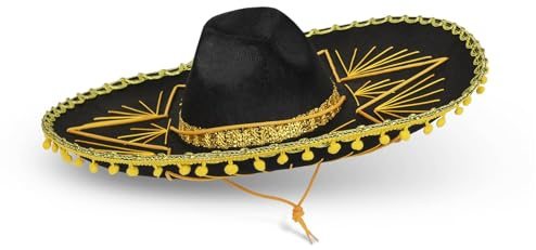 Dress Up America Sombrero Hat for Kids - Sombrero Mexican Hats - Traditional Fiesta Costume Hats (Yellow)