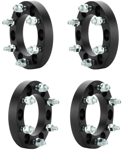 4pcs 6x5.5 Wheel Spacers M12x1.5 Thread Pitch 108mm Bore for 2004-2014 Chevrolet Colorado, 2003-2024 Toyota 4Runner, 2007-2014 FJ Cruiser, 1 (25mm) Thickness 6x139.7mm Adapters, Not Hubcentric