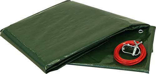 HAF Pool Winterabdeckung Oval für 725 x 460 cm - Winterfeste Abdeckplane zur Poolabdeckung im Sommer und Winter - Poolplane (Abdeckfolie) aus wasserdichtem PE mit 180g/m²