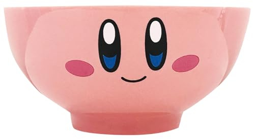 SKJ USA, INC. Kirby Rice Bowl (Face) – 10.82oz, Durable Ceramic, Cute & Functional Japanese-Inspired Bowl for Rice, Snacks, and More