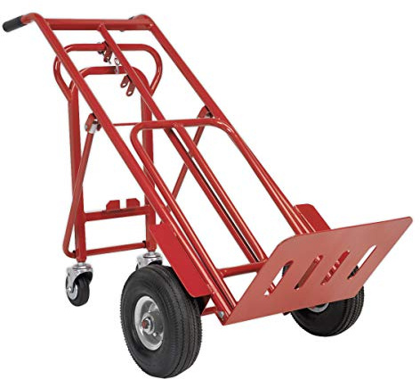 Sealey CST989 3-In-1 Sack Truck with Pneumatic Tyre, 250kg Capacity, Red
