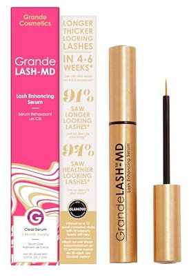 Grande Cosmetics GrandeLASH-MD Wimpernverstärkendes Serum - Ausgezeichnete Formel für Längere, Dichter Aussehende Wimpern - 2 ml
