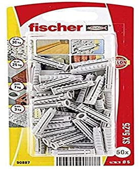 fischer - Chevilles nylon SX 5 x 25 / Blister de 50