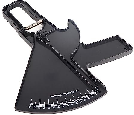 Körperfettzange Skinfold Caliper Körperfettmessung Fitness Gerät Gewichtsverlust Körperfettmessschieber 0-80mm (Schwarz)