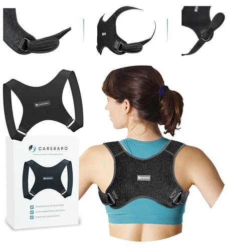 Rücken Geradehalter - Haltungskorrektur für Damen und Herren - Rückenstütze zur Geradehaltung und Ausrichtung der Schultern mit verstellbarem Schultergurt- Posture corrector men – Rückengurt (L/XL)