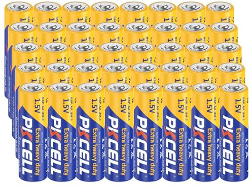 PKCELL Lot de 40 Piles AA 1,5 V Haute Puissance en Zinc Carbone pour Jouets, télécommandes, Lampes