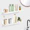 xyuayamz Wandregal Ohne Bohren Schweberagel, Badezimmer Regal Schweberegal, Wand Regale Acryl Küche Regal Zum Kleben, für Wohnzimmer, Arbeitszimmer, Badezimmer, Küche(Weiß, 2 Stück, 30x10x4cm)