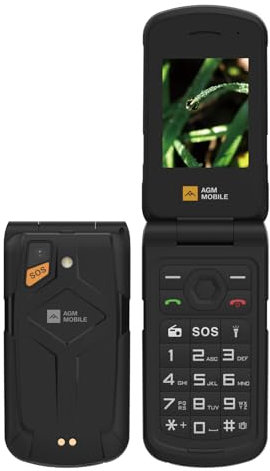 AGM M10 Robustes 4G Klapphandy ohne Vertrag – Outdoor Tastenhandy mit Dual-SIM, FM-Radio, SOS-Notruftaste und erweiterbarem Speicher bis 128GB – Kompaktes, langlebiges Handy für Arbeit & Outdoor