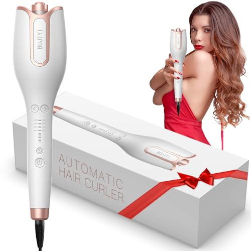 Ferro arricciacapelli automatico, 4 impostazioni di temperatura per tutti i tipi di capelli, 3 tempi di riscaldamento per uno styling diverso, ferro arricciacapelli professionale