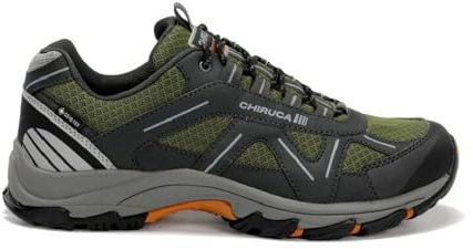CHIRUCA Zapatillas Sumatra 21 Gore-Tex para Hombre Senderismo, Trekking,MONTAÑA, Color Verde Gris (Gris, Sistema Tallas Calzado EU, Adulto, Números, Mediano, 40)