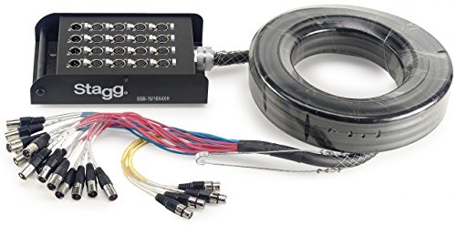 Stagg 25020976 SSB Stage Box (16 XLRF a XLRM de 4, 15 m)