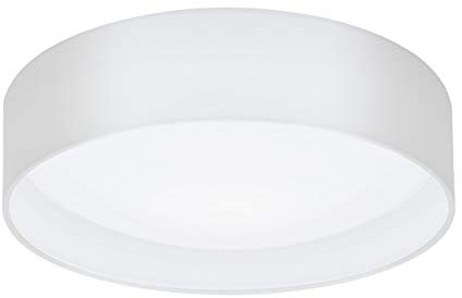 EGLO LED Deckenlampe Pasteri, 1 flammige Textil Deckenleuchte, Material: Stahl, Stoff, Kunststoff, Farbe: Weiß, Ø: 32 cm