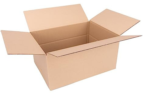 verpacking Faltkartons 400 x 300 x 200 mm Braun (Außenmaß 405 x 305 x 210 mm) variable Höhe bei 110 mm KK 90 1-wellig Versandkarton DHL Päckchen DPD GLS Hermes Päckchen Kartons (25 Stück)