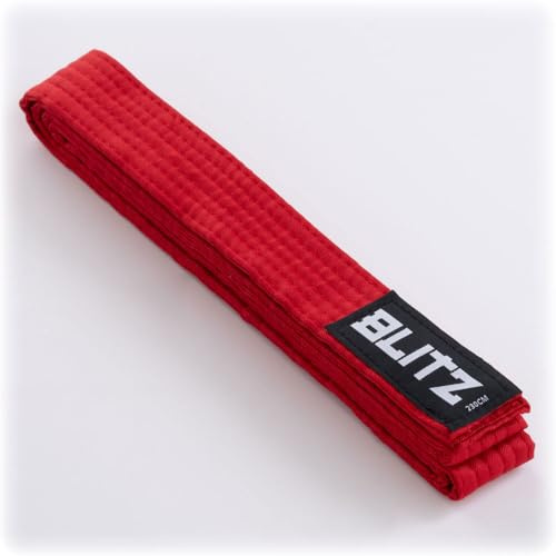 Blitz Plain Coloured Lightweight Belt - Red - 320cm
