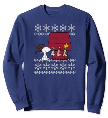 Peanuts Snoopy Ugly Christmas Stockings Sweatshirt
