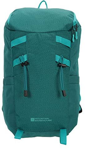Mountain Warehouse Favia 20L Daypack, Padded Airmesh Back, Chest/Sternum strap, Gear Loops Water-resistant, Organiser Pocket- Best for Camping, Hiking, Outdoors Blue