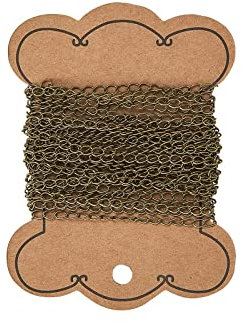 UR URLIFEHALL - Catena rolò saldata in ottone ritorto con maglia a barbazzale bronzo antico, per creazione di gioielli fai da te per uomini e donne, lunghezza 5 m