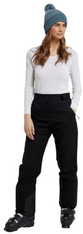 Mountain Warehouse Blizzard Womens Ski Trousers -Waterproof Ladies Bottoms, Breathable - Ideal for Winter Sports, Skiing, Snowboarding Black Women's Size 10
