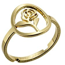SIMBOLIKS Anillo Rosa Eterna, Regalo dia dels enamorats, Sant Jordi o Diada de Catalunya, Regalo Mujer, Regalo Rosa, Te Quiero, T'estimo, Fet a Catalunya, Medida ajustable Regal Sant Jordi