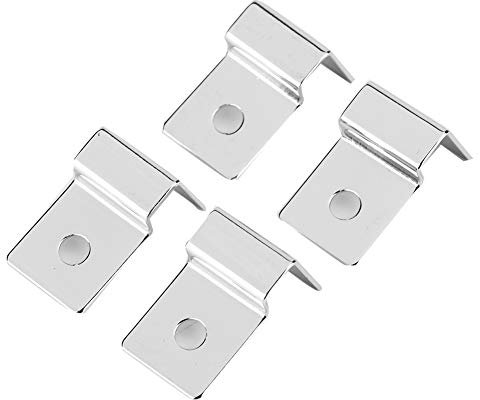 4 Stücke Edelstahl Aquarium Halterung Halterung Aquarium Glasabdeckung Clip Aquarium Lichter Randlose Aquarium Deckel Clips 5 Mm (5mm (4 Stück/Satz))