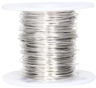 50 Metros de Alambre de Acero Inoxidable para Manualidades | calibre 24, 0,5 mm de grosor | Alambre de Escultura de Acero Inoxidable | Alambre de Metal Flexible para La Fabricación