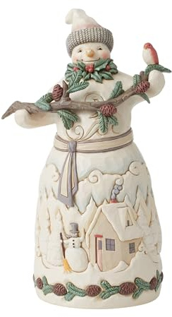 Enesco Jim Shore Ww Snowman With Garland Figurine