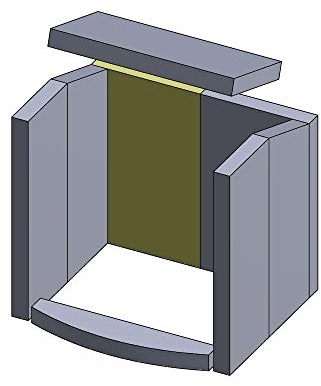 Rückwandstein - Für Hark Kaminöfen inkl. Modellübersicht - Vermiculite feuerfest & hitzebeständig - Kamin Ofen Zubehör [330x200x30 mm]