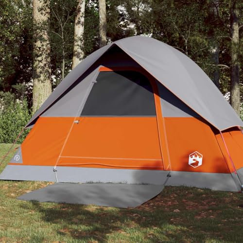 Tino Tech Tente de camping dôme pour 3 personnes - Orange - 213 x 213 x 132 cm - Coupe-vent - Tente familiale - Grande tente à lancer - Tente de festival - Tente à lancer pour famille - Polyester