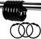 Ruzister 24 anillos de cortina de ducha, ganchos de plástico para cortina de ducha, anillos para cortinas de ducha en forma de O, para cortinas de ducha