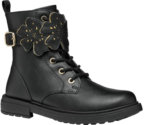 Geox J Eclair Girl Bottines à la Cheville, Noir, 30 EU