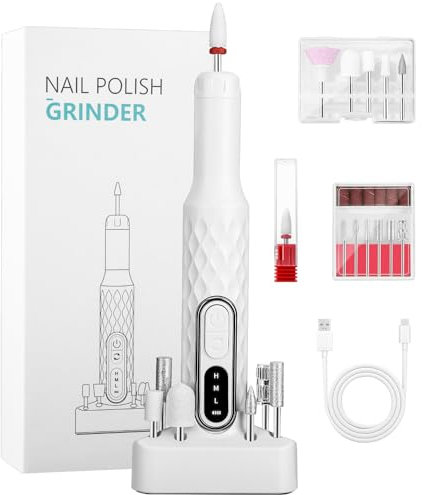 Bixury Fresa per Unghie,Lima per Unghie Elettrica 12 In 1 Kit Manicure Pedicure 18000RPM Manicure Elettrico e Pedicure Set Fresa per Unghie Professionale con USB Ricaricabile per Casa e Salone Usare