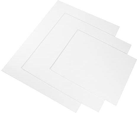 KALLORY 3 Stücke Ölgemäldetafel acrylharz vorlagen Schablonenplatte Acrylfarben Kunstleinwände zum Malen Kunstmalbrett Leinwandplatte Ölfarben-Skizzenblock malbrett Segeltuch Weiß