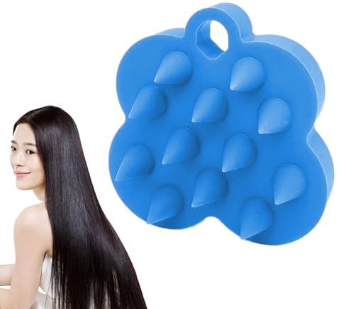 Cepillo para champú masajeador para cuero cabelludo | Peine masajeador de silicona manual, cepillo para lavado de cabello | para mujeres, champú, ducha, lavado, limpieza, relajación, bienestar, baño