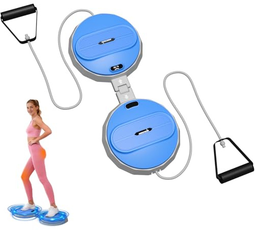 Split-Type Waist Twister Exercise Machine Trainer Smart-Counting Abdominal Twisting Disc Core Strengthening Fitness Board for Women and Men (GRAY)