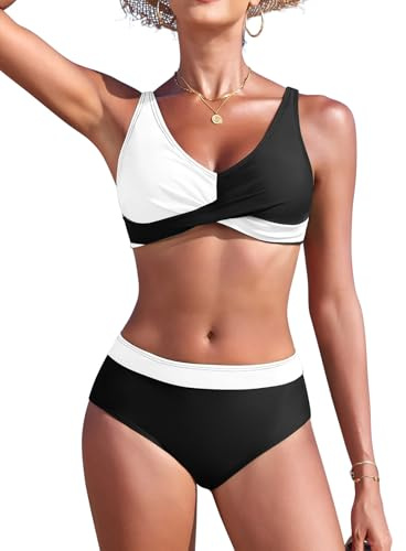 Nadeer Dam tvådelad baddräkt vriden hög midja push up elegant bikini set strandbadkläder sommar platt mage strandkläder