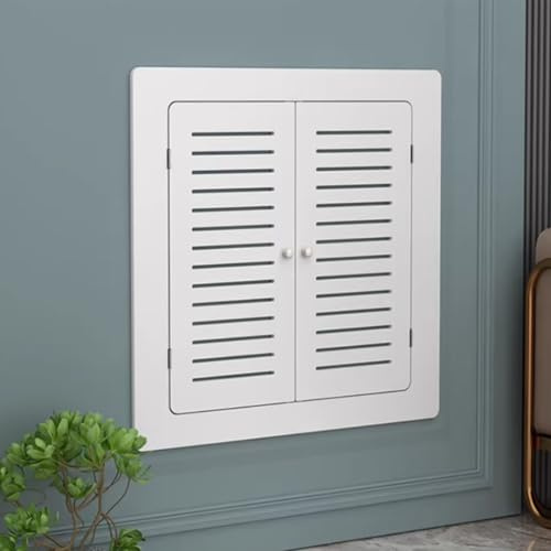 Rejilla de ventilación de calefacción por suelo radiante de 40 x 60 cm, filtro de aire para baño, puertas dobles de madera, ocultas, tuberías, caja eléctrica, cubierta de conducto, elegante accesorio