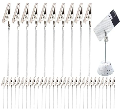 Bildklämmor 40 Stycken Långsvansade Metallclips