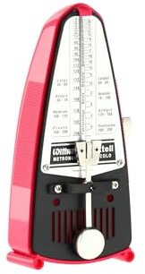 Wittner Metronom Taktell Piccolo Serie 830 - Plasthölje - Utan klocka - Mörkrosa - Mekanisk uppvridning - Inga batterier behövs - Tillverkad i Tyskland